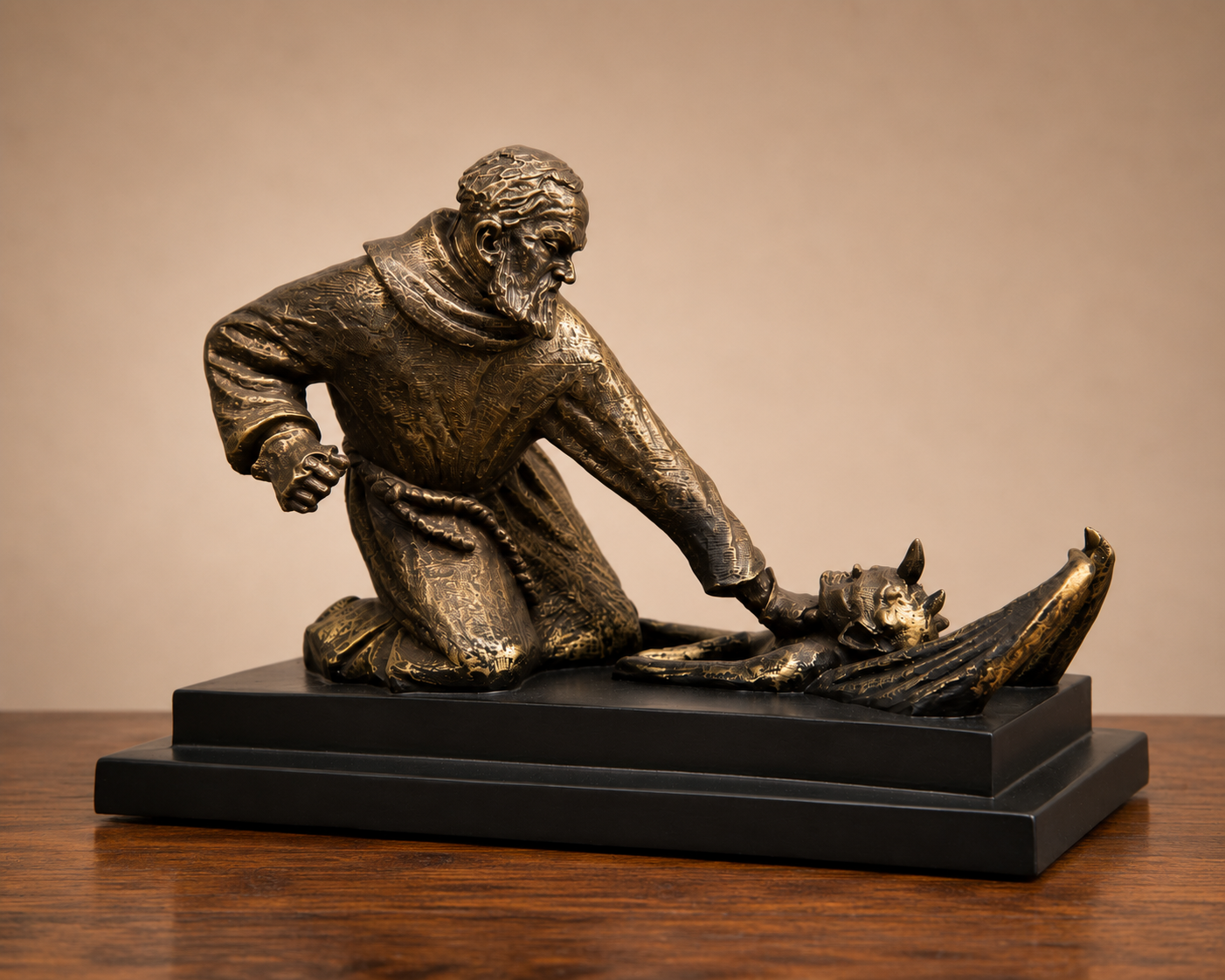 Padre Pio with Demon