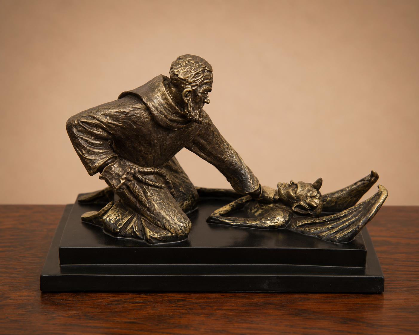 Padre Pio with Demon